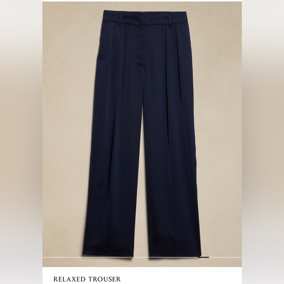 EUC Banana Republic size 00P Black Relaxed Trouser - Picture 3 of 5